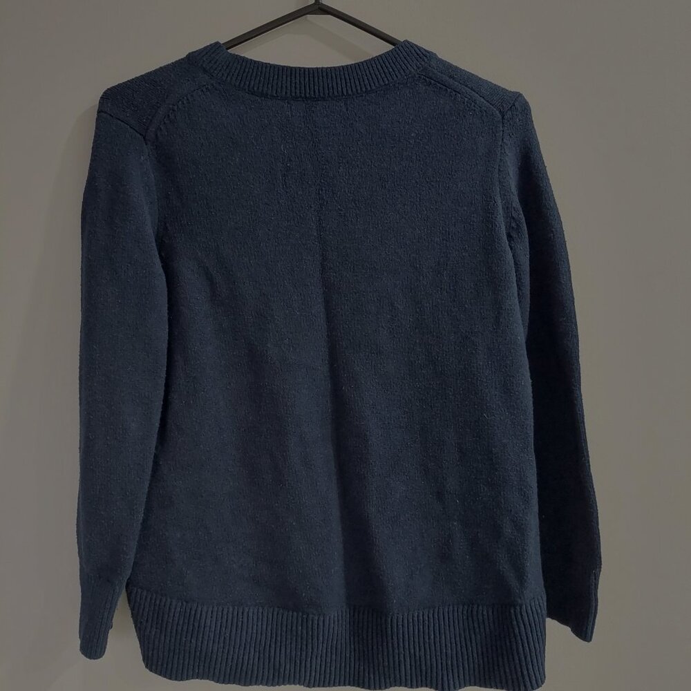 Banana Republic Navy Cotton Blend Oversized Sweater, XS - Picture 2 of 7